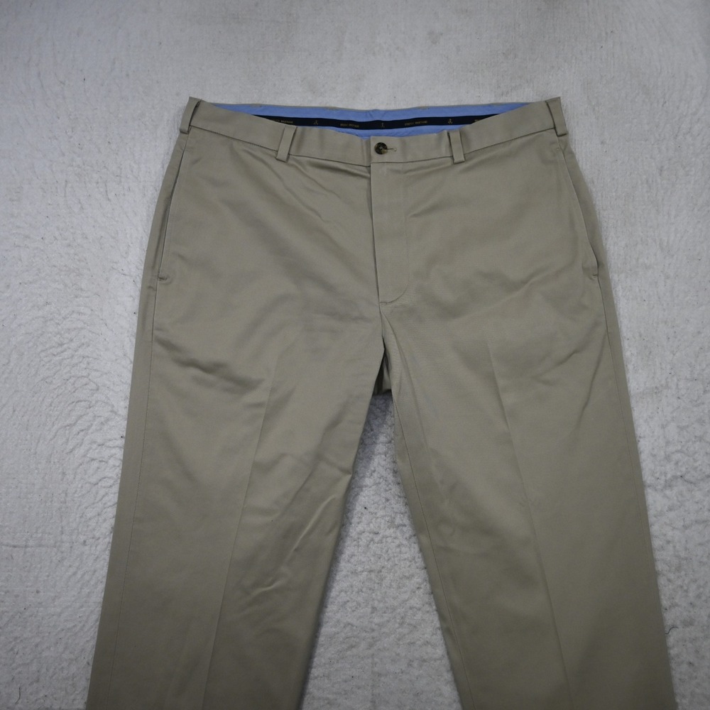 Brooks Brothers Chino Pants Mens 37x32 Clark Fit Beige Advantage Stretch - Picture 5 of 9